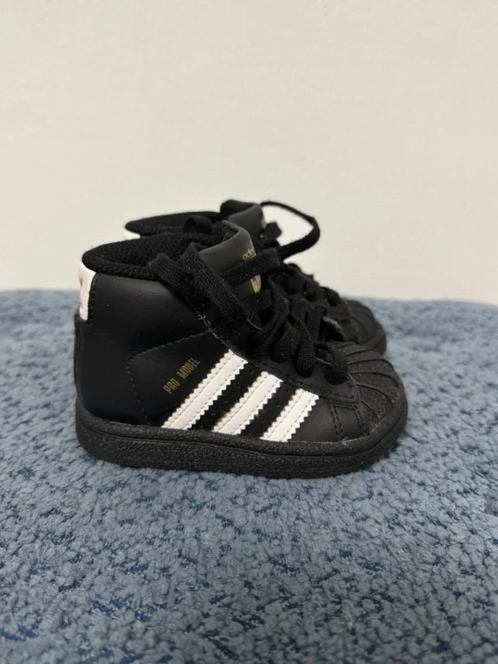 adidas Kids Black and White High-Top Sneakers